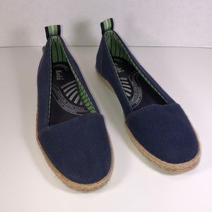 Keds Navy w/ green Espadrille Flats size 9